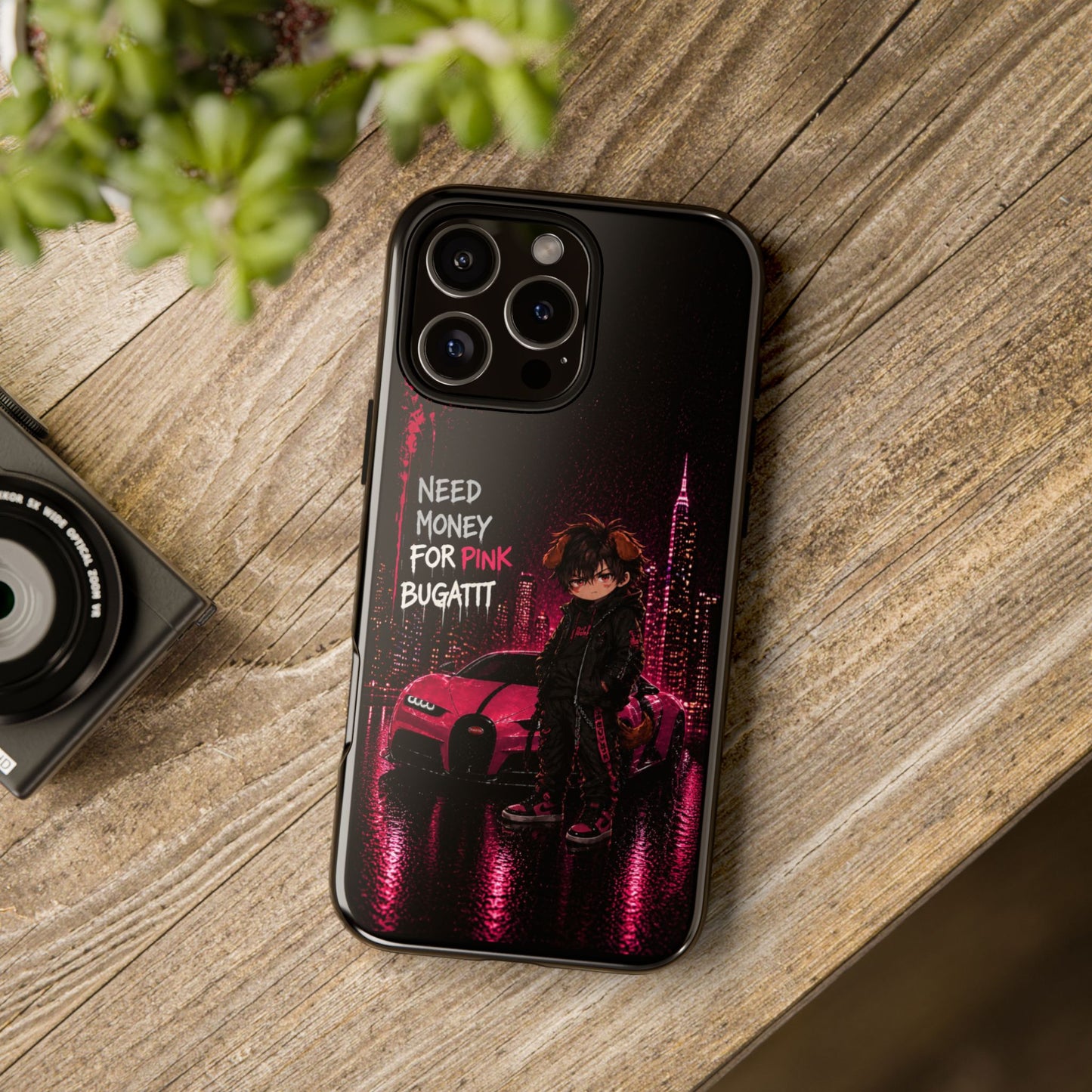 Cyberpunk Anime Phone Case – Neon Japanese Streetwear iPhone Cover