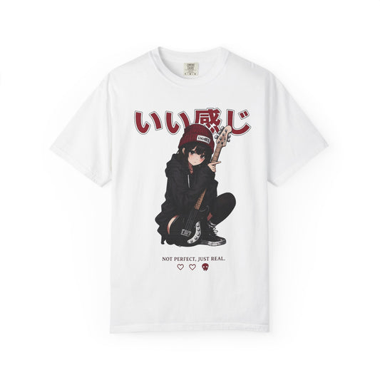 Kawaii Shadow Girl Anime T-Shirt – Soft Pink Streetwear Tee