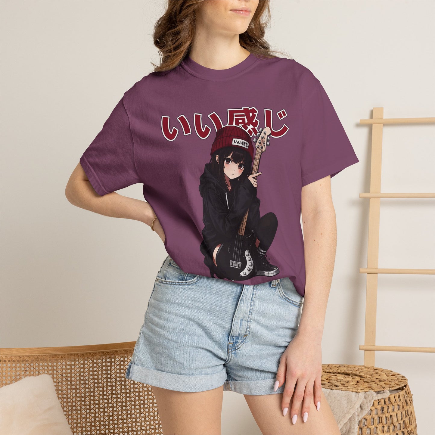 Cute Sad Anime Girl T-Shirt – Pastel Japanese Streetwear Tee