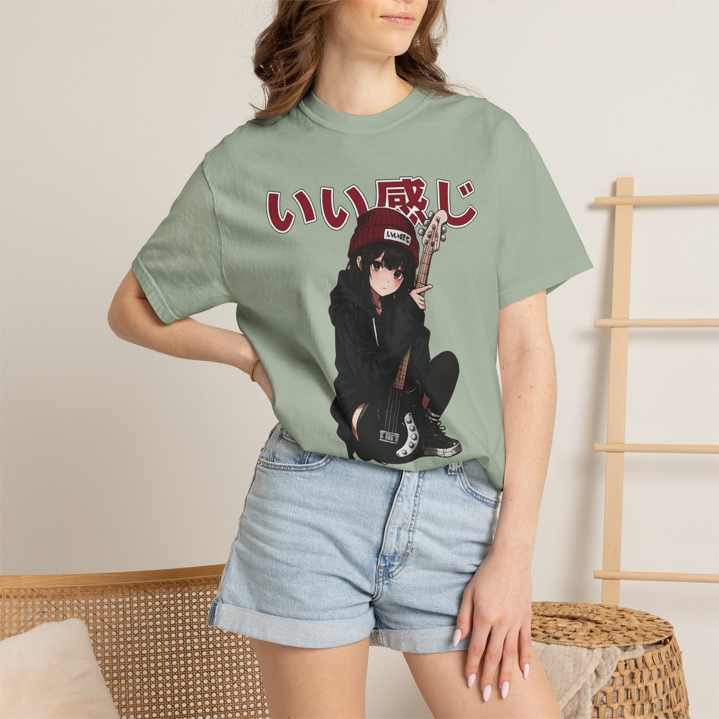 Cute Sad Anime Girl T-Shirt – Pastel Japanese Streetwear Tee