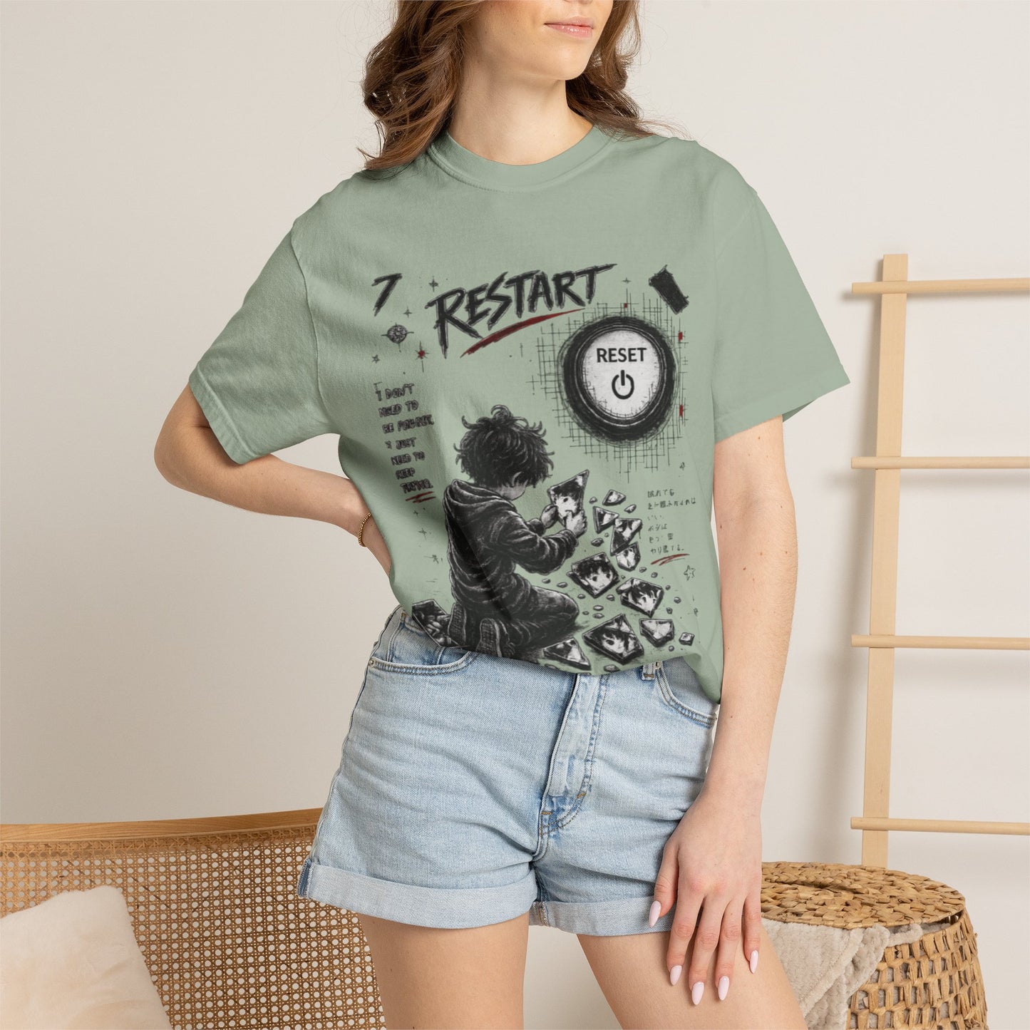 Restart Reset Button Graphic T-Shirt — Retro Gamer Streetwear