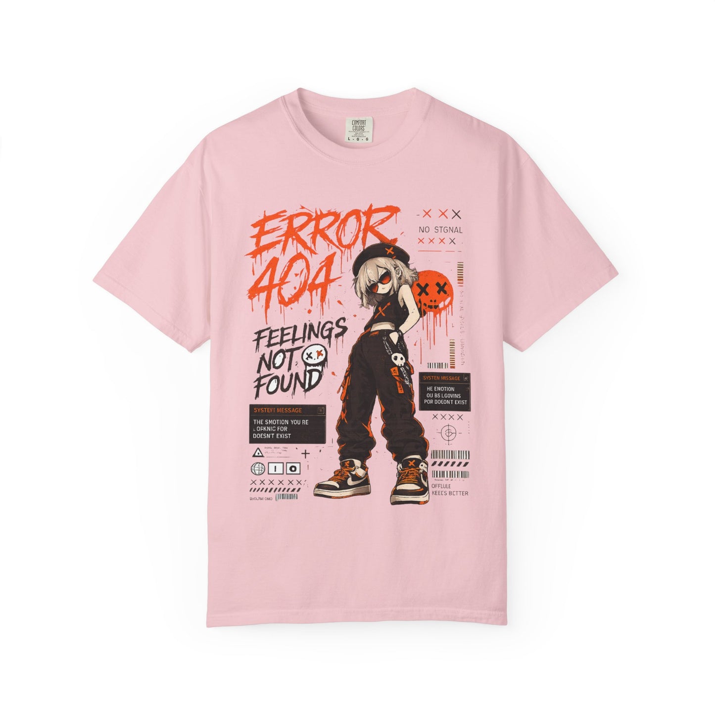 Error 404 Anime Streetwear T-Shirt — "Feelings Not Found" Graphic Tee