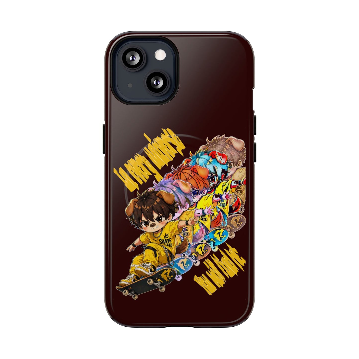 Skateboard Characters Magnetic Phone Case — Tough Magnetic iPhone Cover with Colorful Skate Art