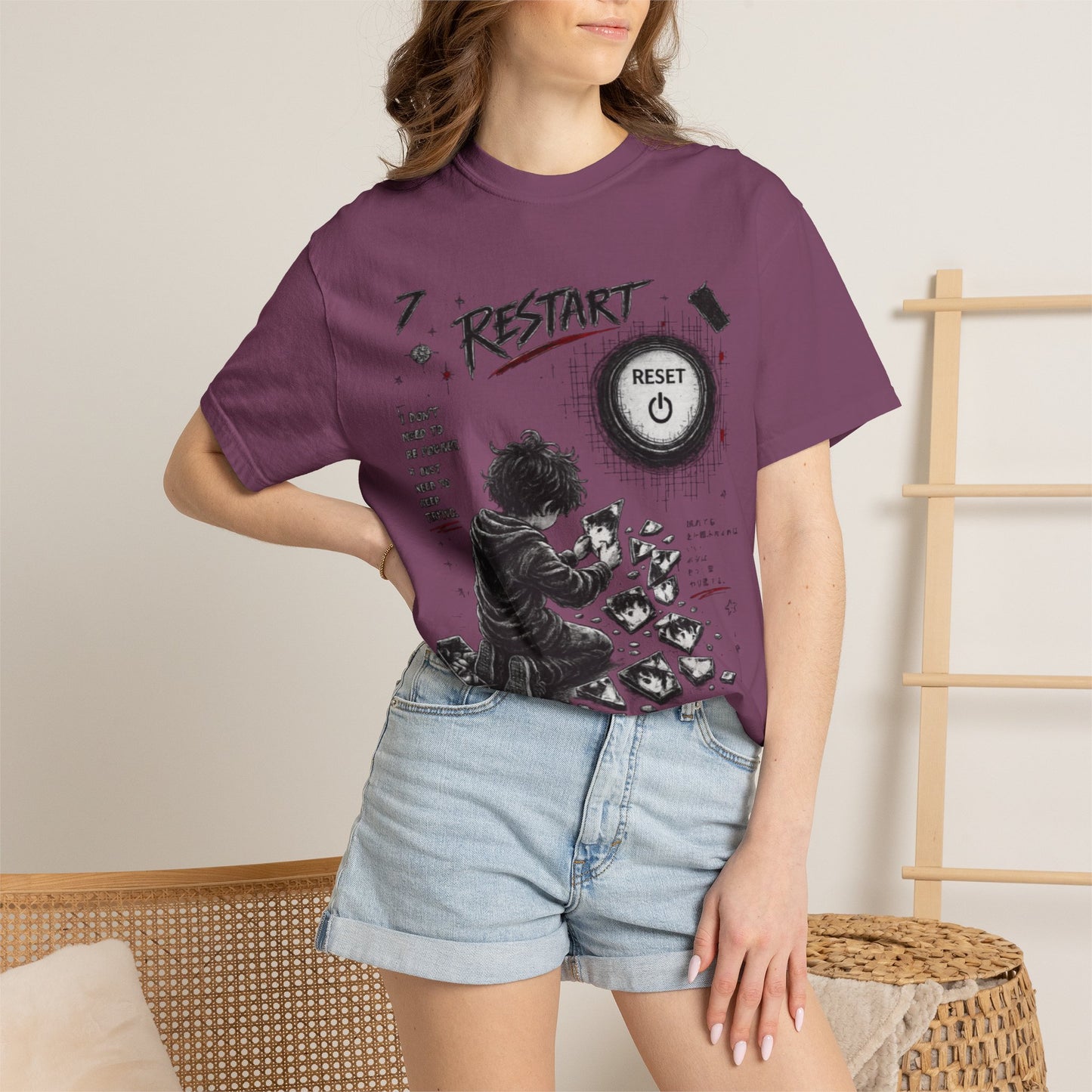Restart Reset Button Graphic T-Shirt — Retro Gamer Streetwear