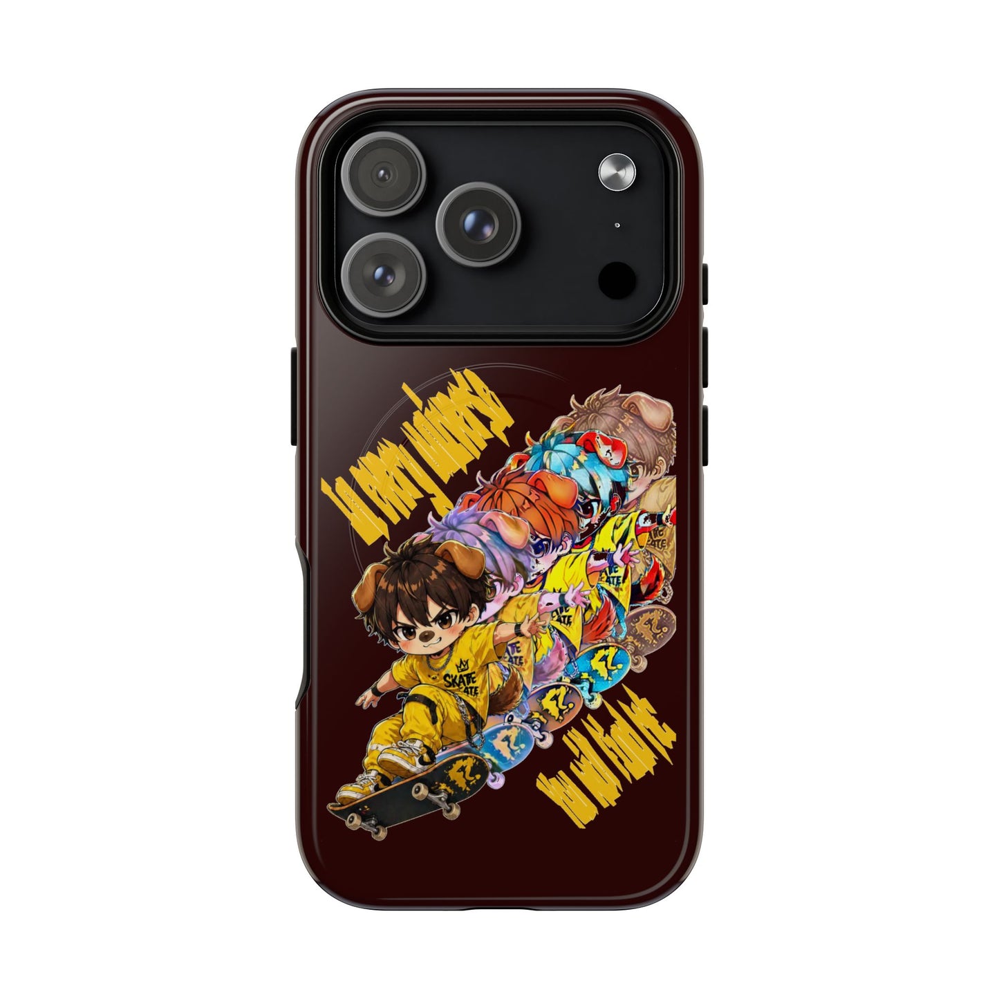 Skateboard Characters Magnetic Phone Case — Tough Magnetic iPhone Cover with Colorful Skate Art