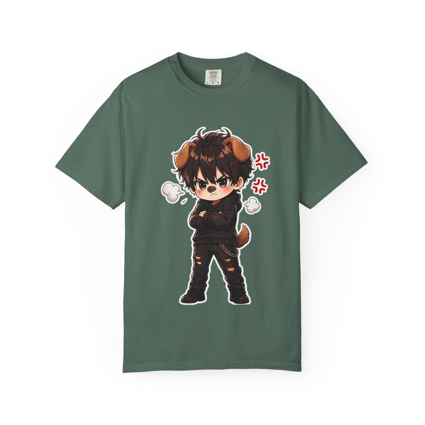Angry Dogboy Cute Chibi T‑Shirt — Kawaii Anime Character Tee
