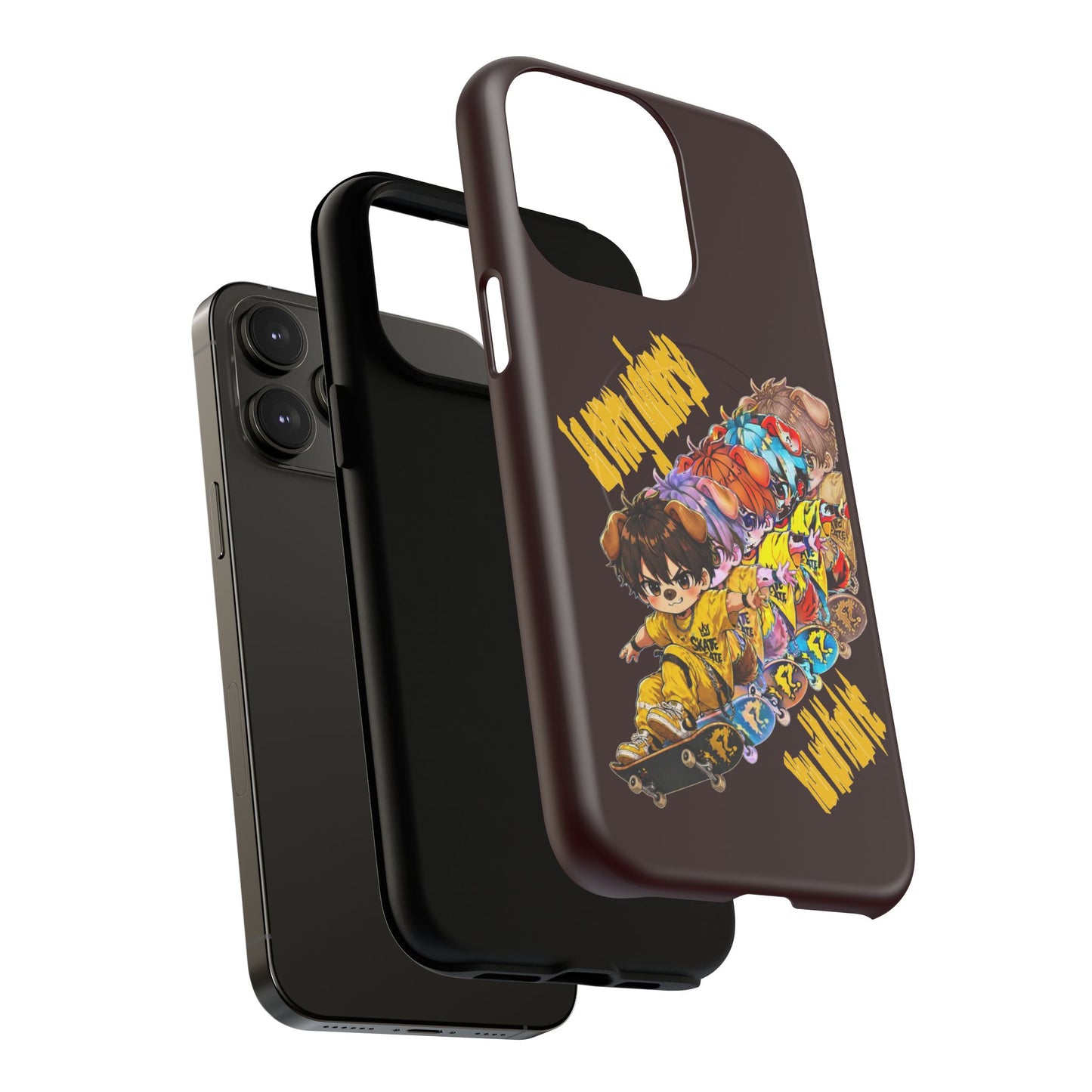 Skateboard Characters Magnetic Phone Case — Tough Magnetic iPhone Cover with Colorful Skate Art