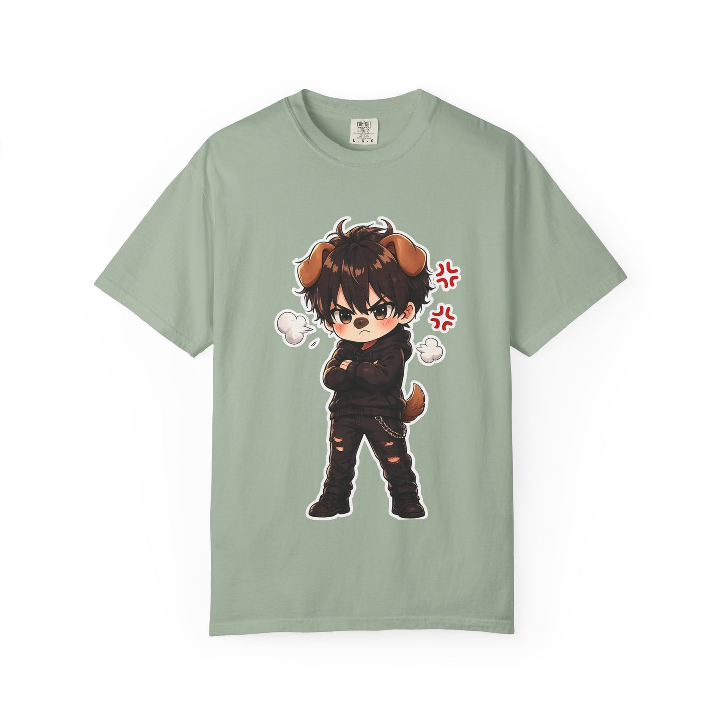 Angry Dogboy Cute Chibi T‑Shirt — Kawaii Anime Character Tee