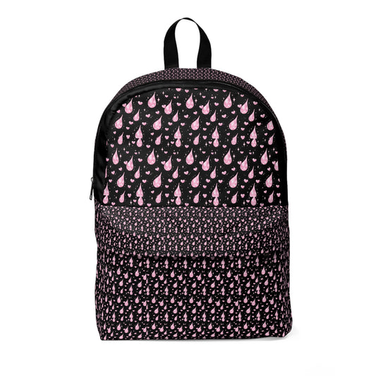 Classic Backpack — Pink Mini Floral Pattern Front Pocket