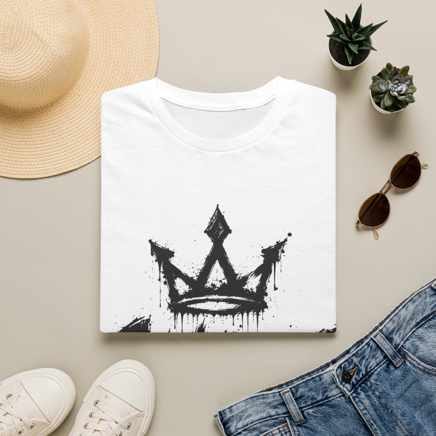 Chaos Crown T-Shirt — Grunge Graphic Tee with 'CHAOS' Script