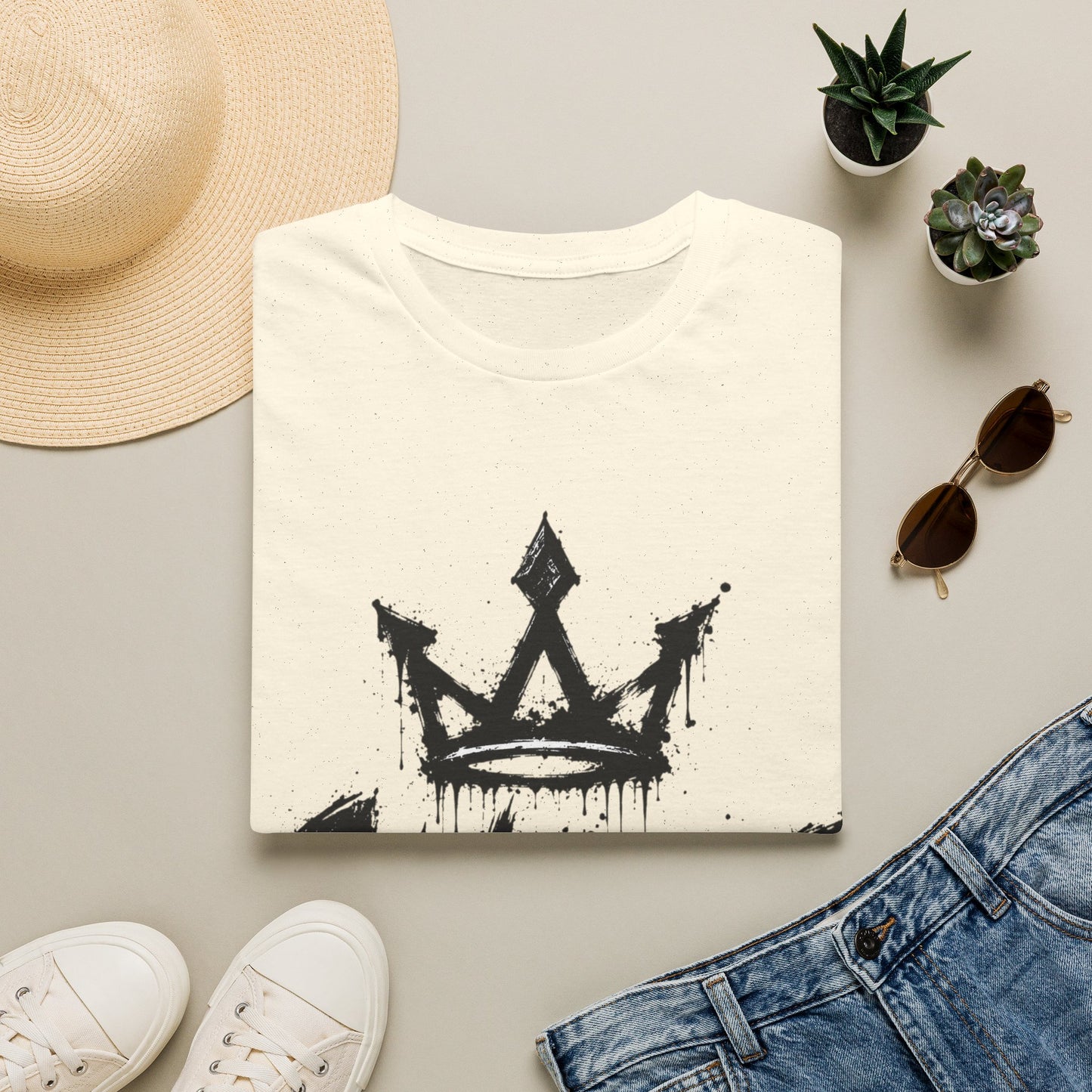 Chaos Crown T-Shirt — Grunge Graphic Tee with 'CHAOS' Script