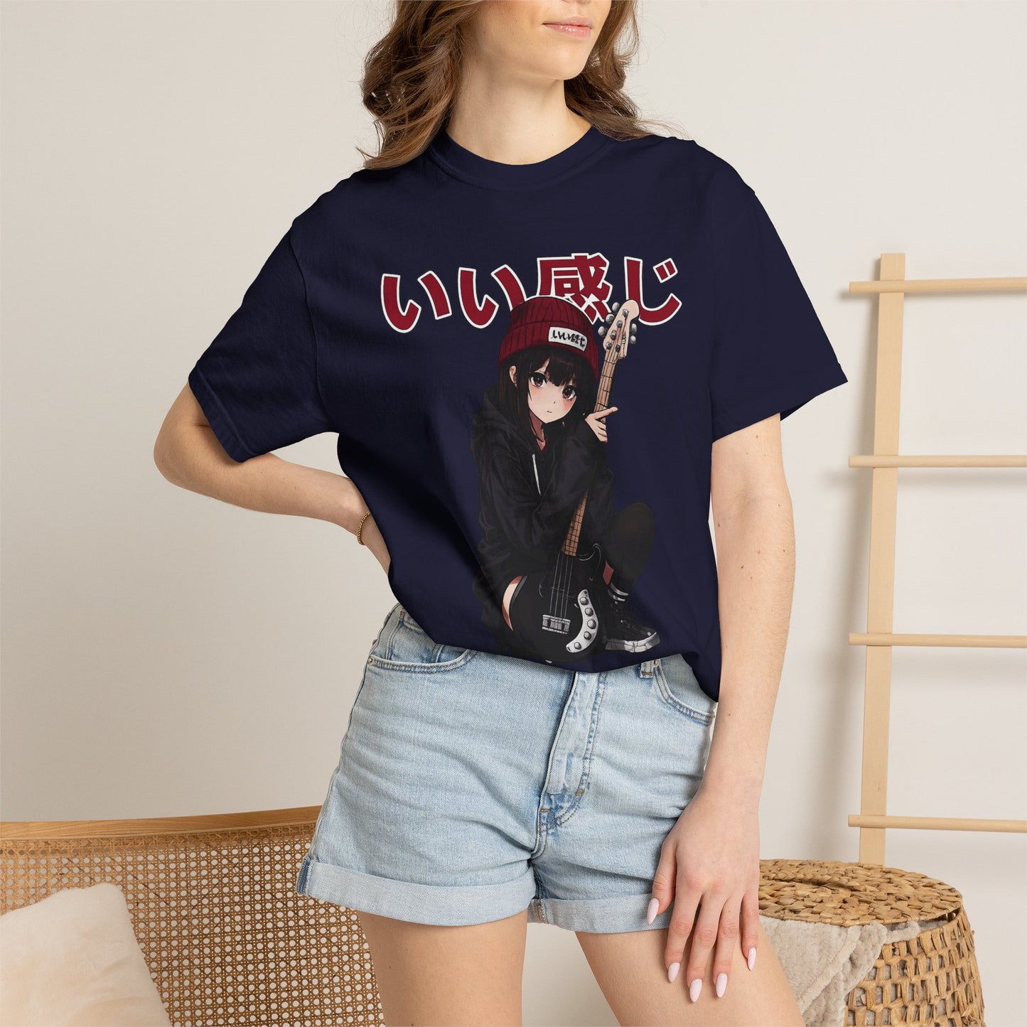 Cute Sad Anime Girl T-Shirt – Pastel Japanese Streetwear Tee