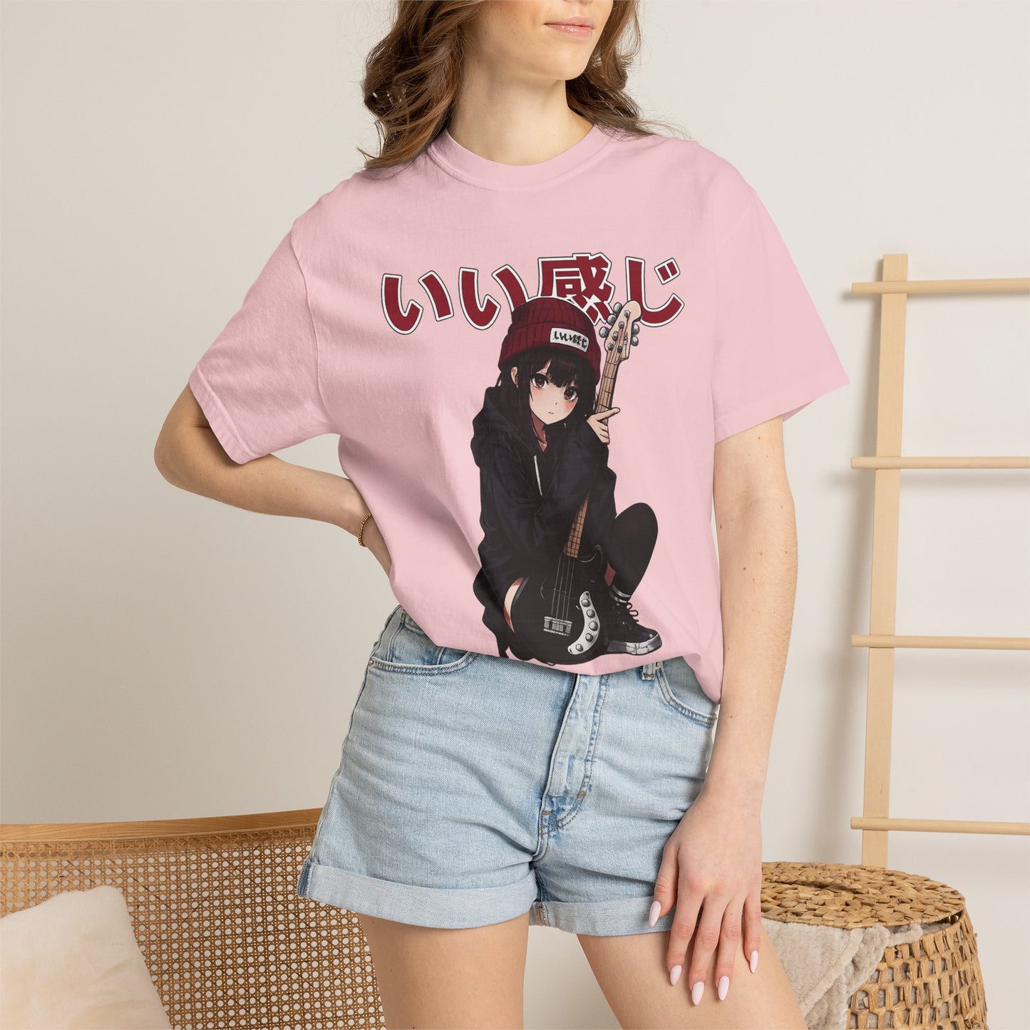 Cute Sad Anime Girl T-Shirt – Pastel Japanese Streetwear Tee