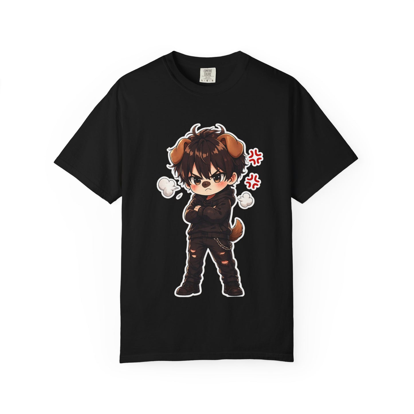 Angry Dogboy Cute Chibi T‑Shirt — Kawaii Anime Character Tee