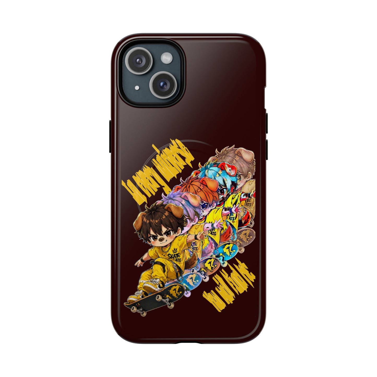 Skateboard Characters Magnetic Phone Case — Tough Magnetic iPhone Cover with Colorful Skate Art