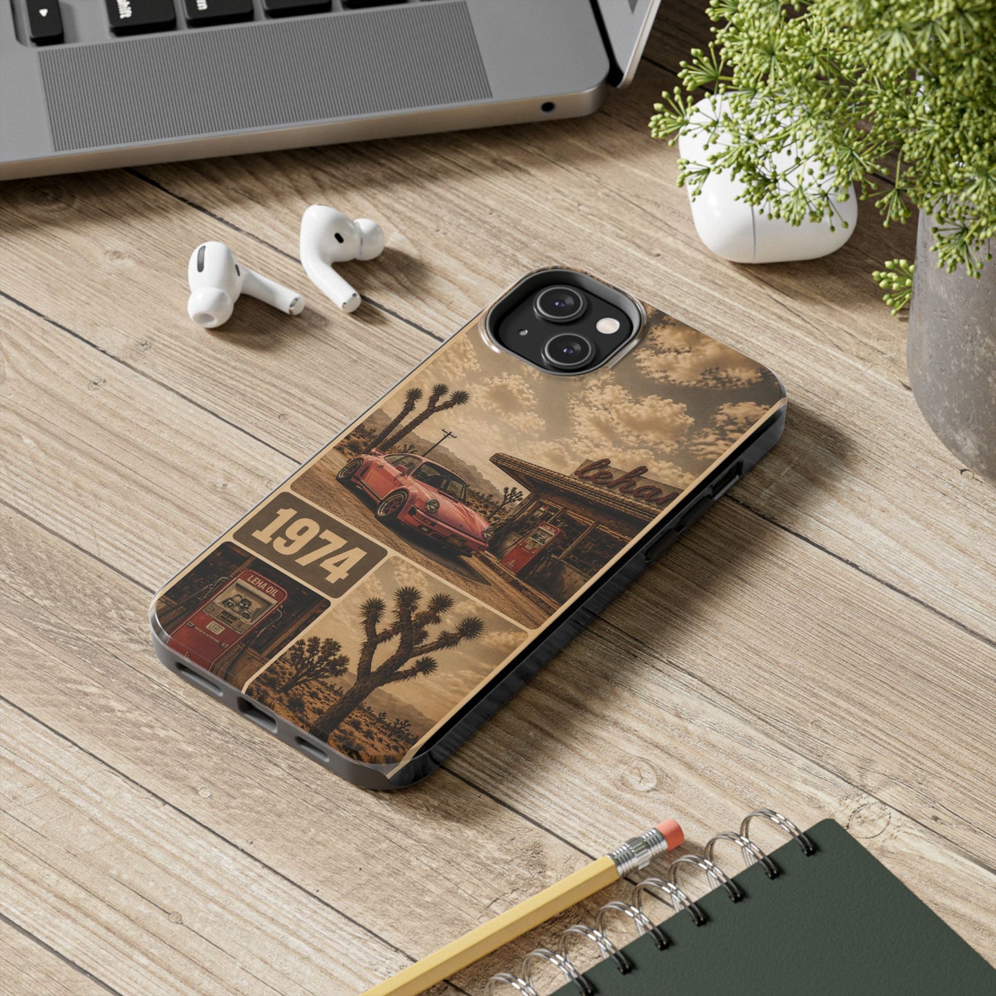 Vintage 1974 Desert Road Tough Phone Case