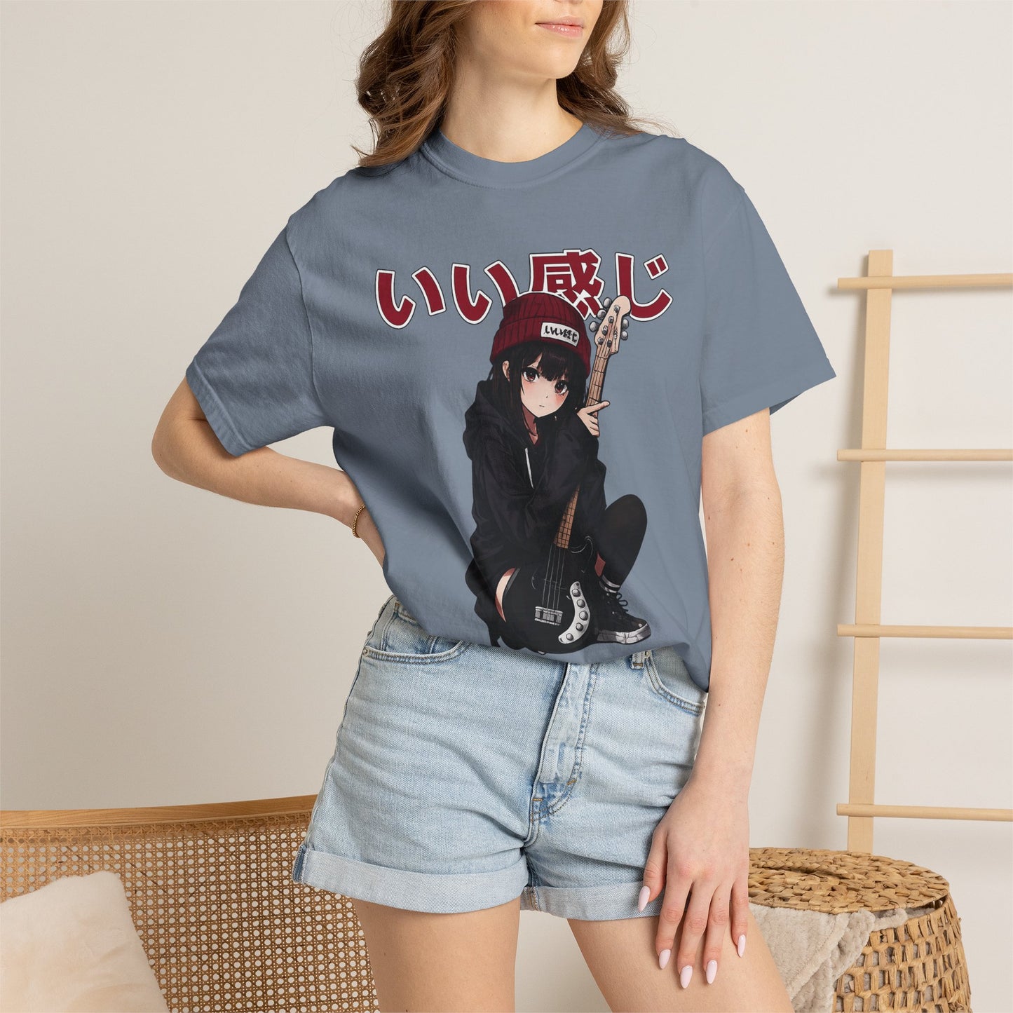 Cute Sad Anime Girl T-Shirt – Pastel Japanese Streetwear Tee