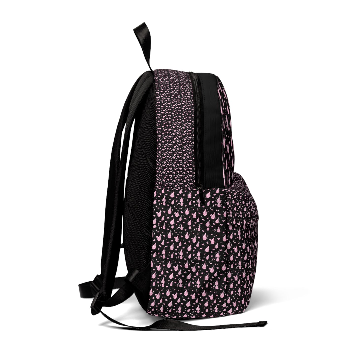 Classic Backpack — Pink Mini Floral Pattern Front Pocket