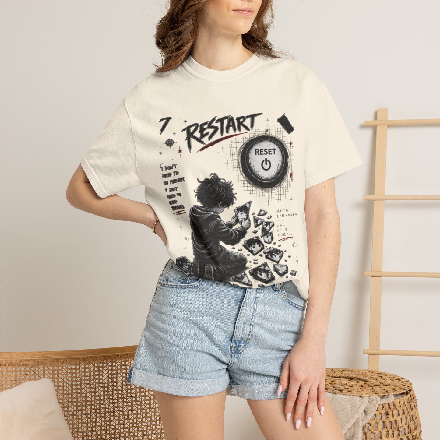 Restart Reset Button Graphic T-Shirt — Retro Gamer Streetwear