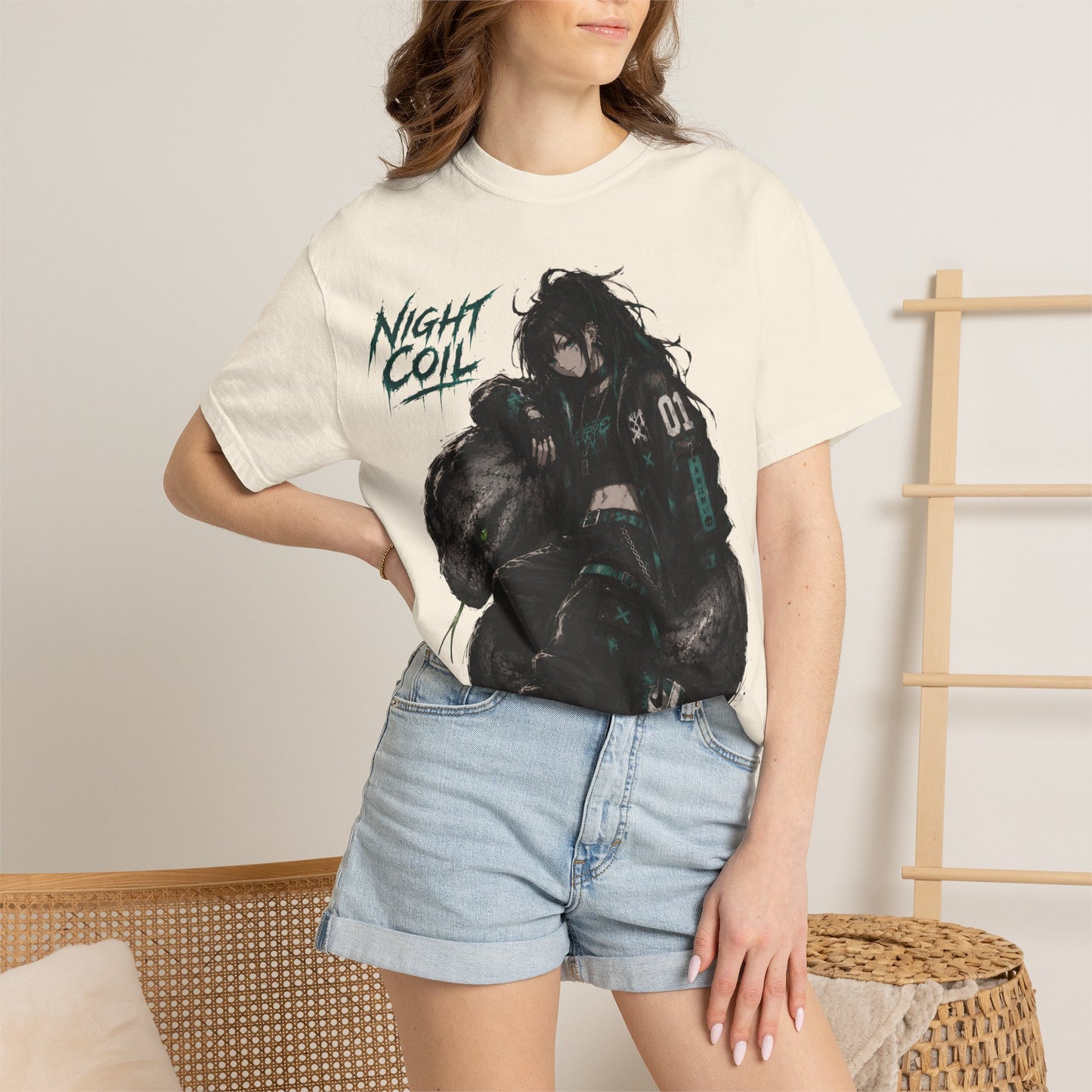 Night Coil Oversized Anime Streetwear T-Shirt