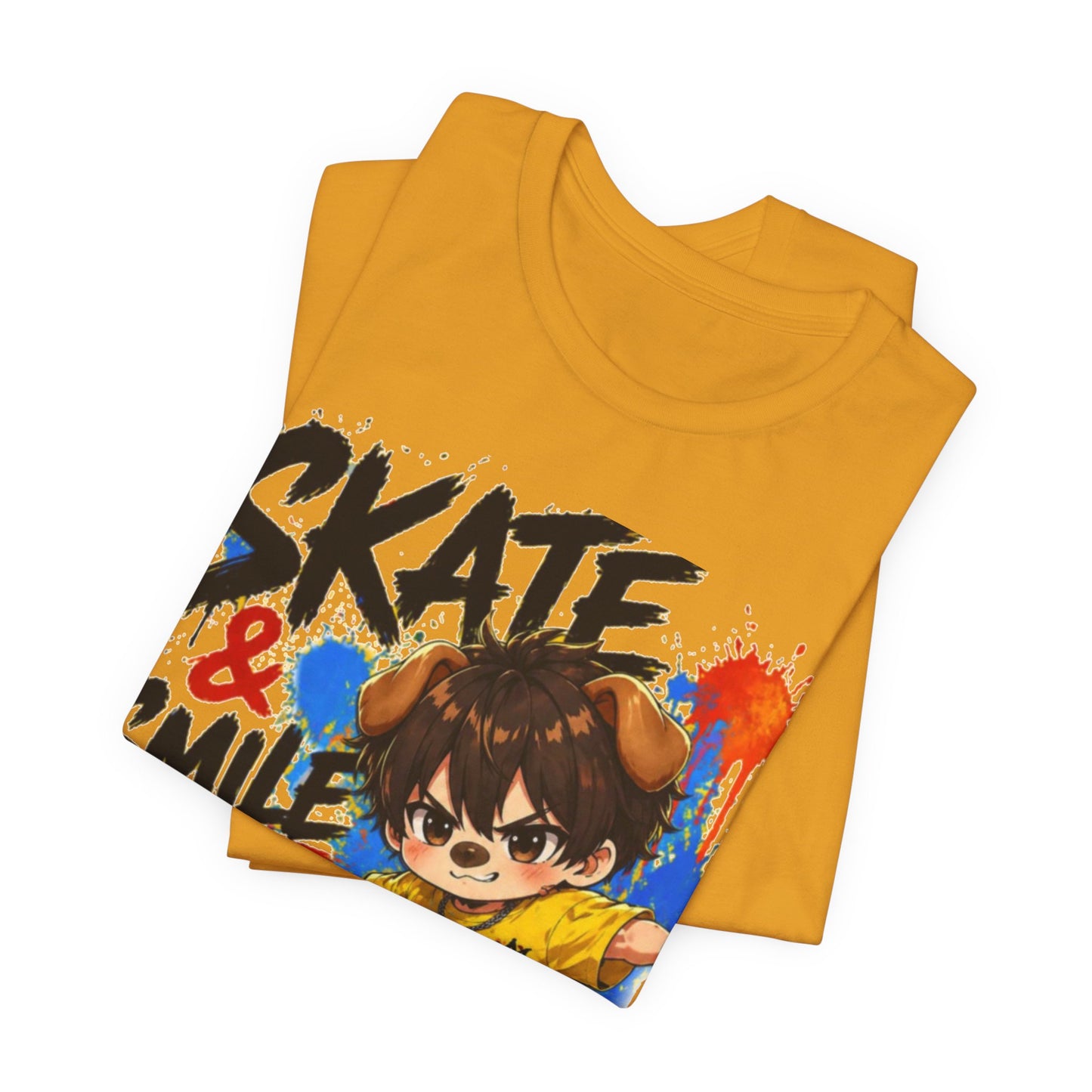 Skate & Smile Tee — Cute Kid Skateboard Graphic T-Shirt