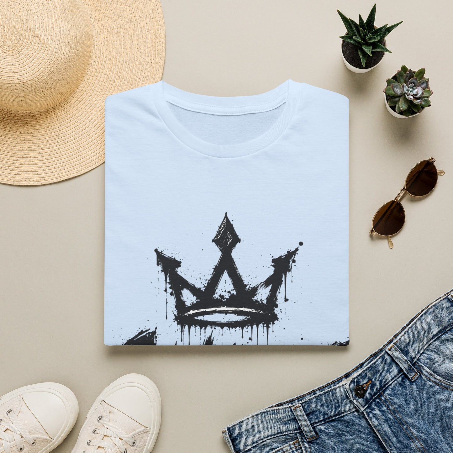 Chaos Crown T-Shirt — Grunge Graphic Tee with 'CHAOS' Script