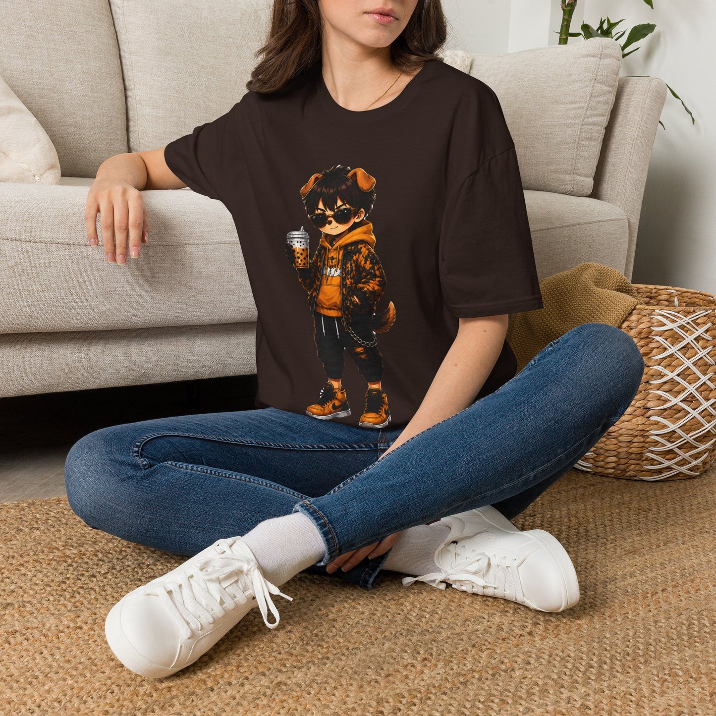 Raccoon Streetwear Tee – Cool Coffee Bear Graphic T-Shirt