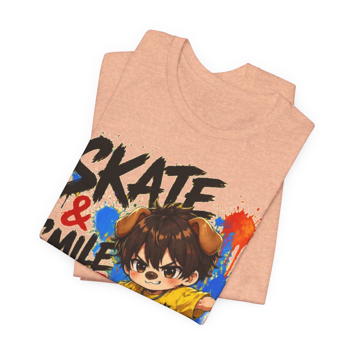 Skate & Smile Tee — Cute Kid Skateboard Graphic T-Shirt