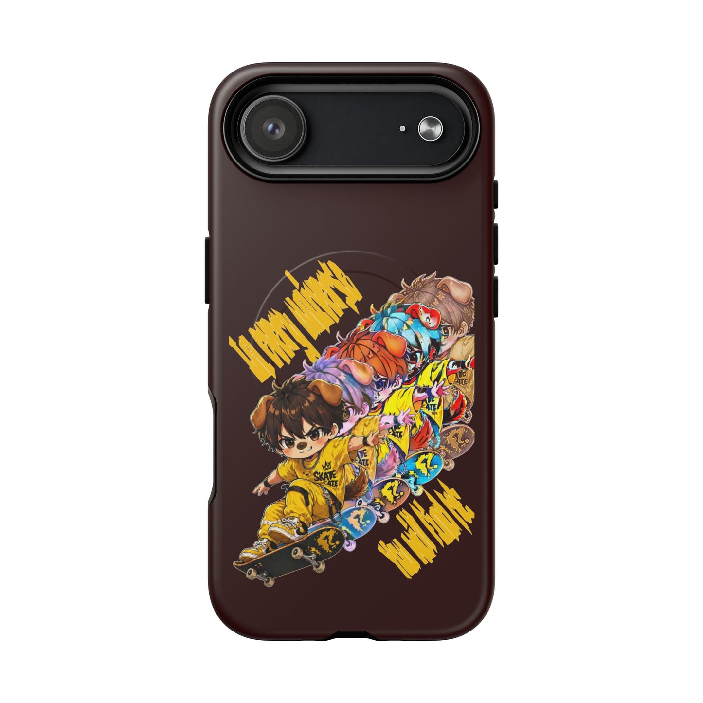 Skateboard Characters Magnetic Phone Case — Tough Magnetic iPhone Cover with Colorful Skate Art