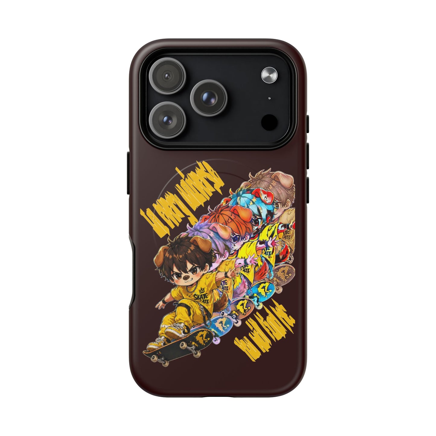 Skateboard Characters Magnetic Phone Case — Tough Magnetic iPhone Cover with Colorful Skate Art