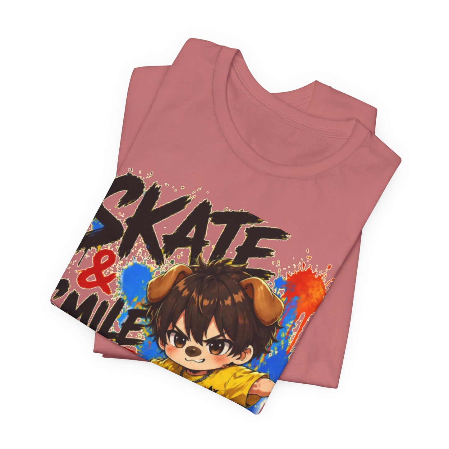 Skate & Smile Tee — Cute Kid Skateboard Graphic T-Shirt