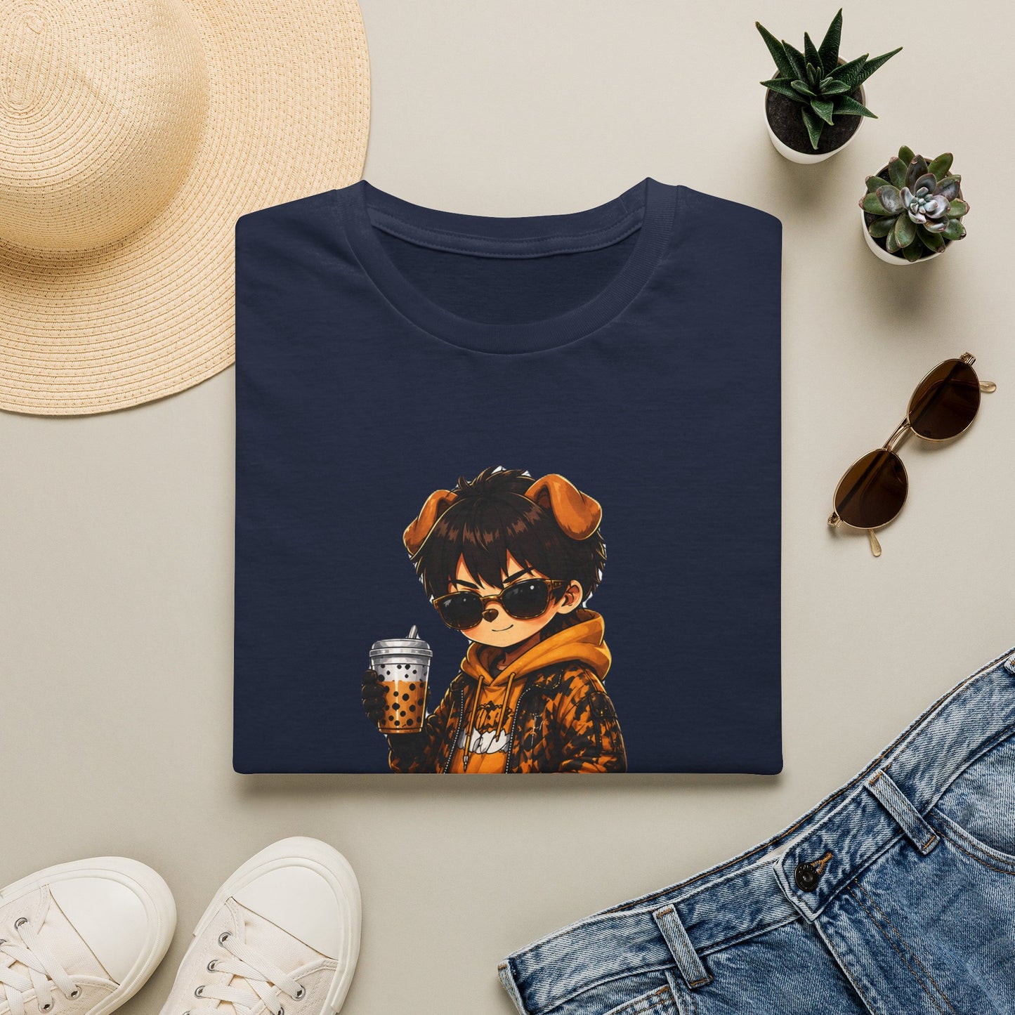 Raccoon Streetwear Tee – Cool Coffee Bear Graphic T-Shirt