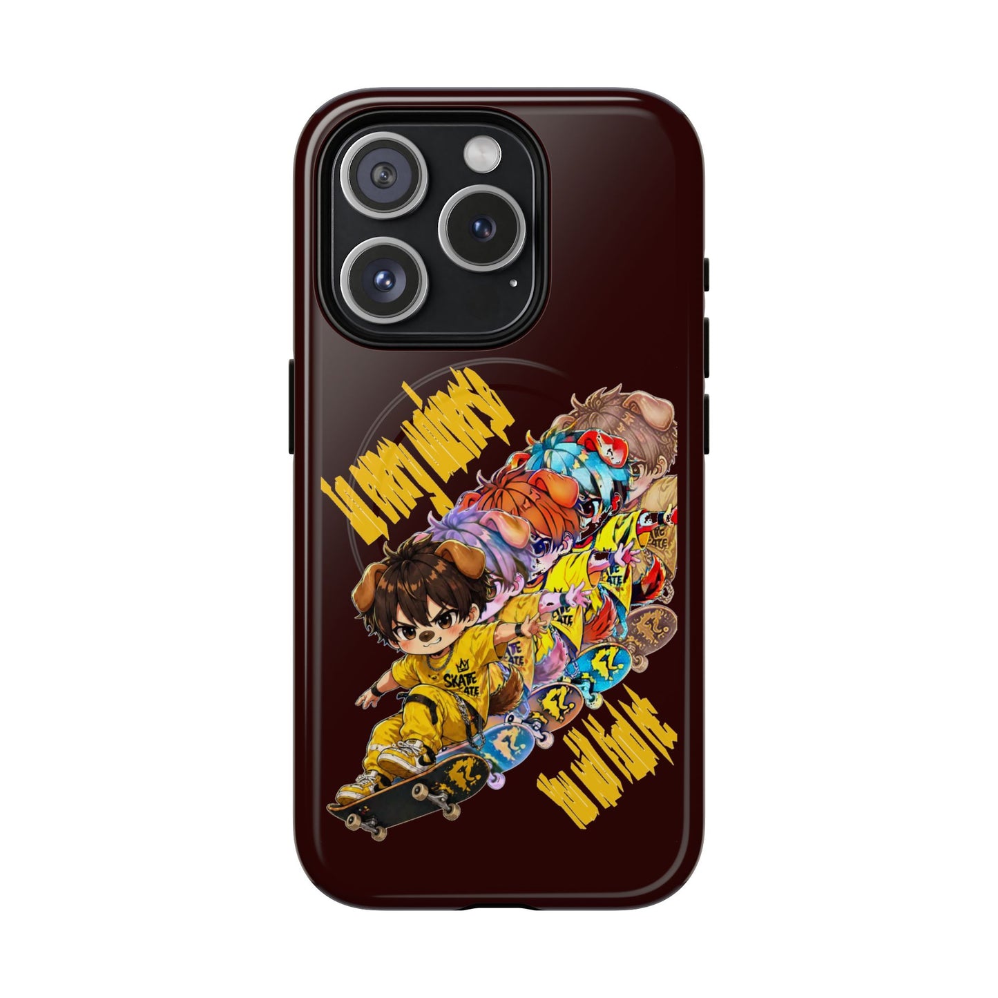 Skateboard Characters Magnetic Phone Case — Tough Magnetic iPhone Cover with Colorful Skate Art