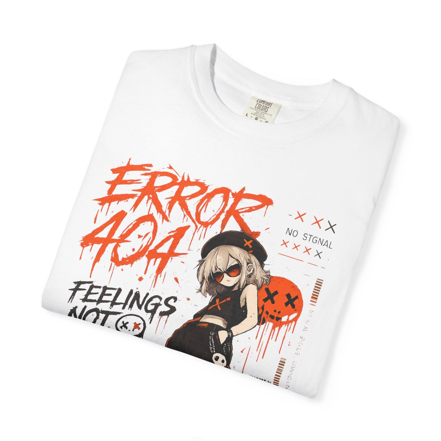 Error 404 Anime Streetwear T-Shirt — "Feelings Not Found" Graphic Tee