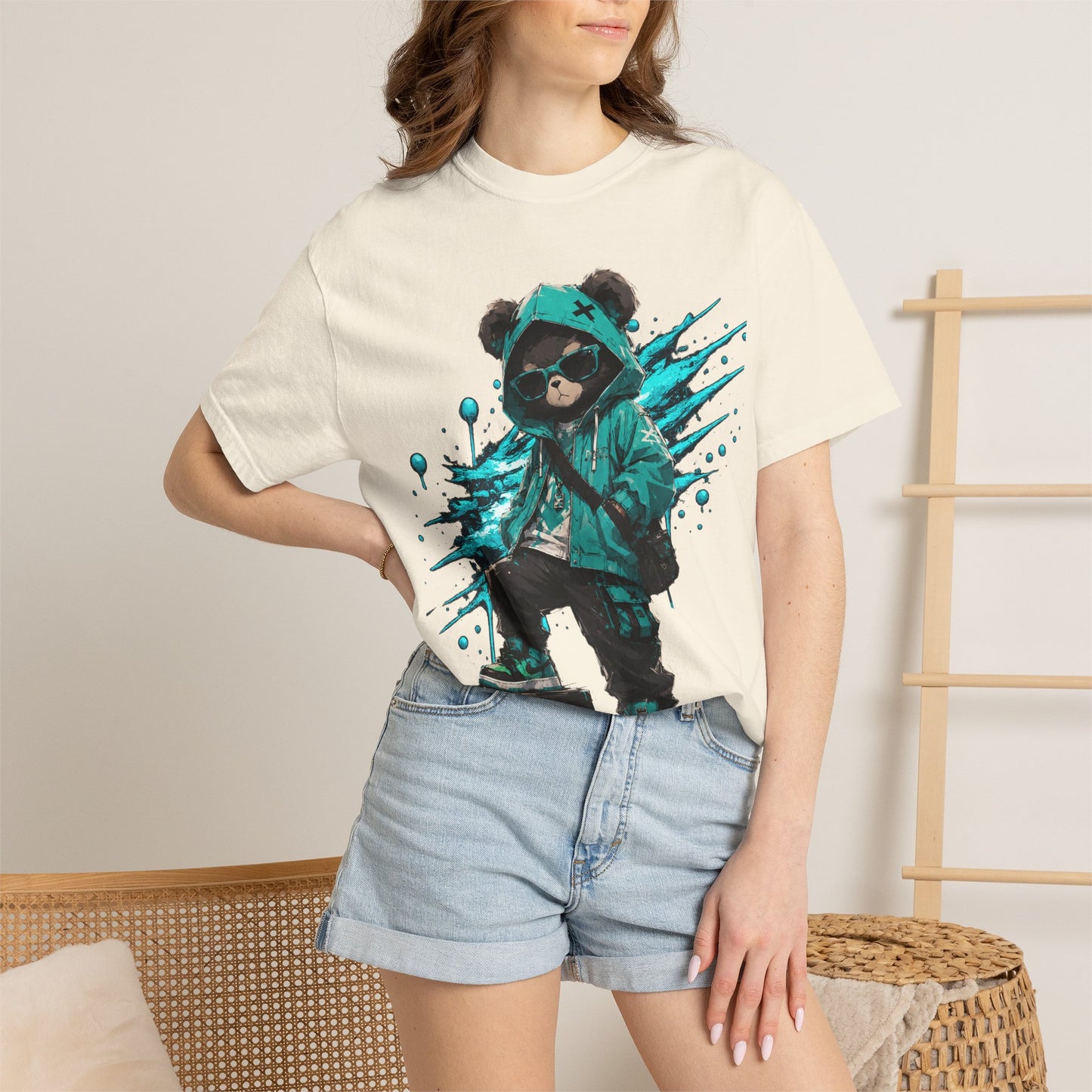Neon Shadow Bear Tee
