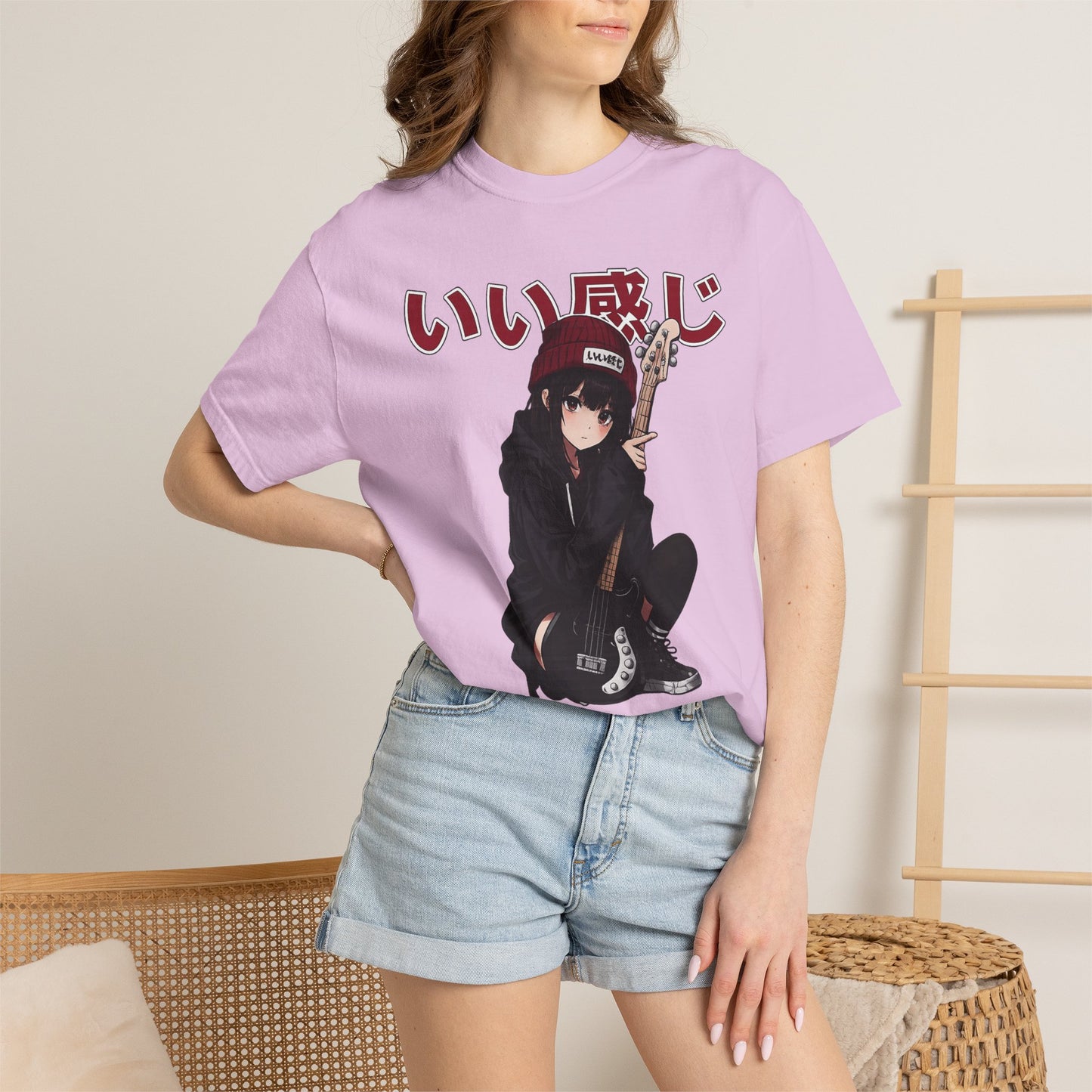 Cute Sad Anime Girl T-Shirt – Pastel Japanese Streetwear Tee