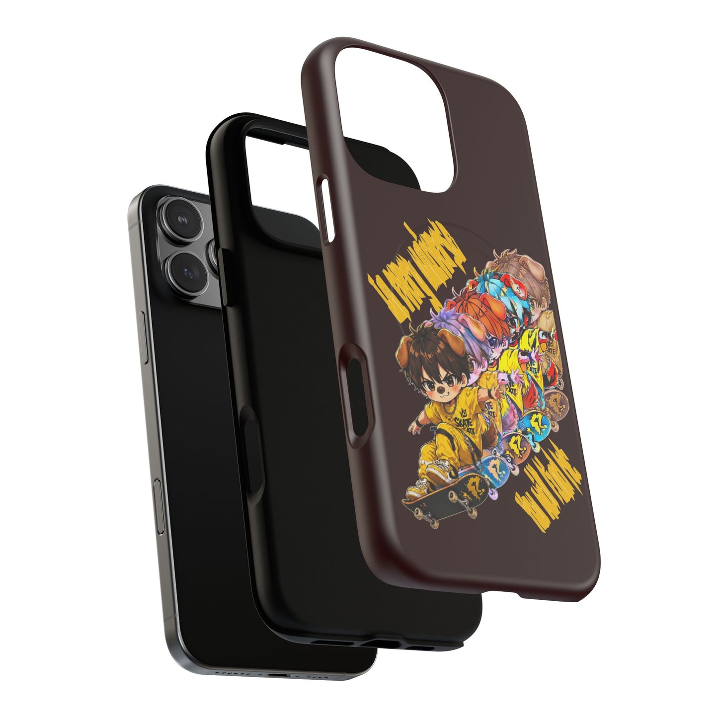 Skateboard Characters Magnetic Phone Case — Tough Magnetic iPhone Cover with Colorful Skate Art