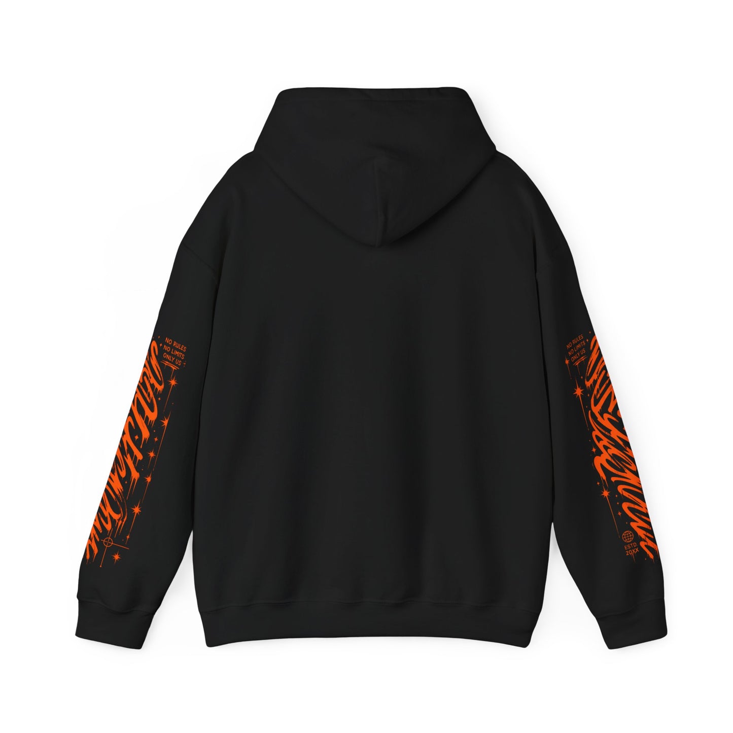 Graffiti Tag Hoodie — Orange Street Art Zipless Pullover