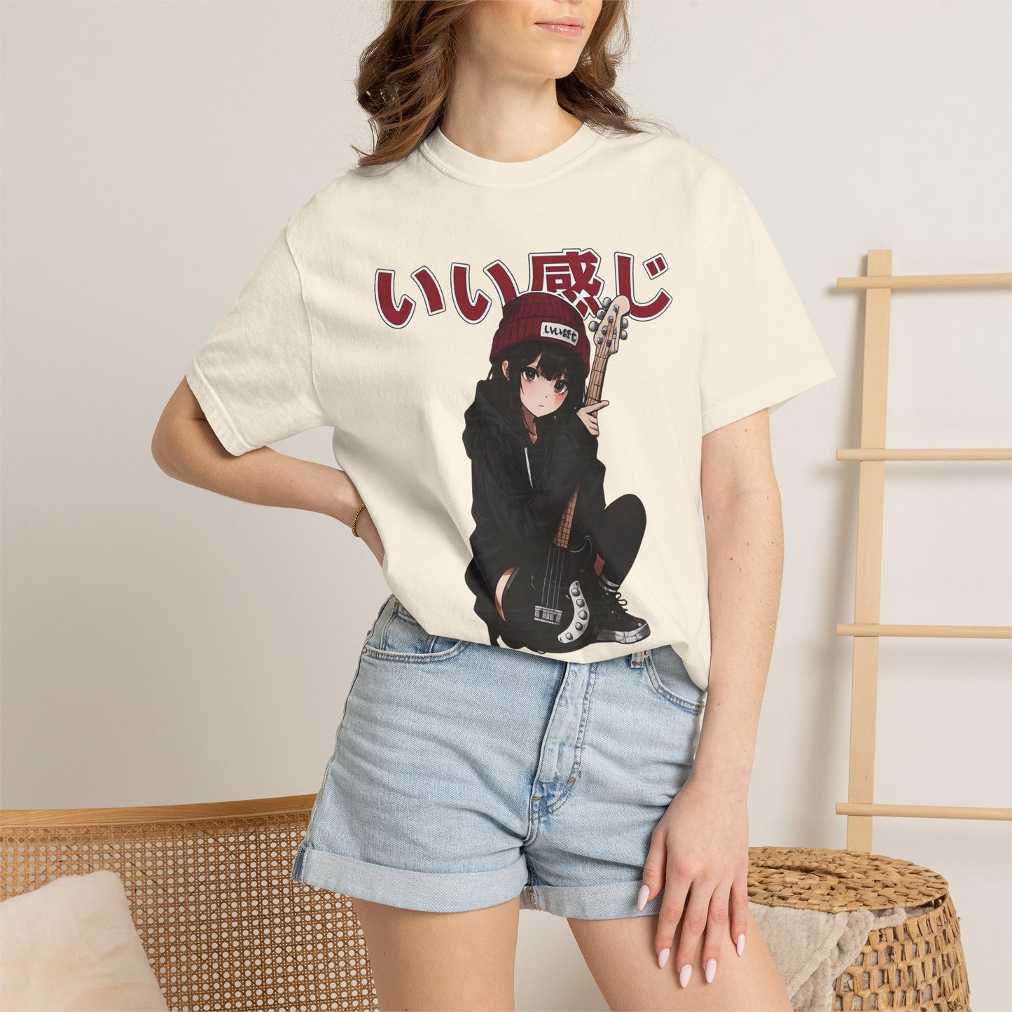 Cute Sad Anime Girl T-Shirt – Pastel Japanese Streetwear Tee