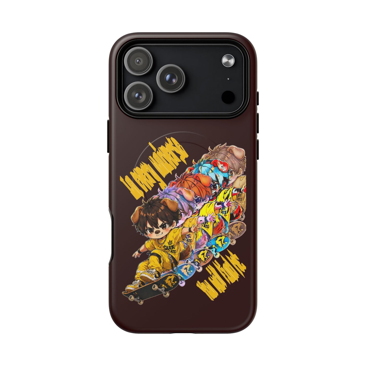 Skateboard Characters Magnetic Phone Case — Tough Magnetic iPhone Cover with Colorful Skate Art