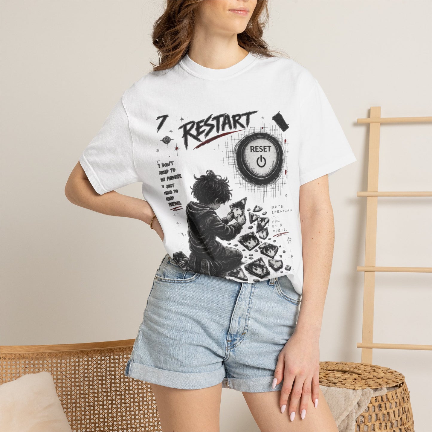 Restart Reset Button Graphic T-Shirt — Retro Gamer Streetwear