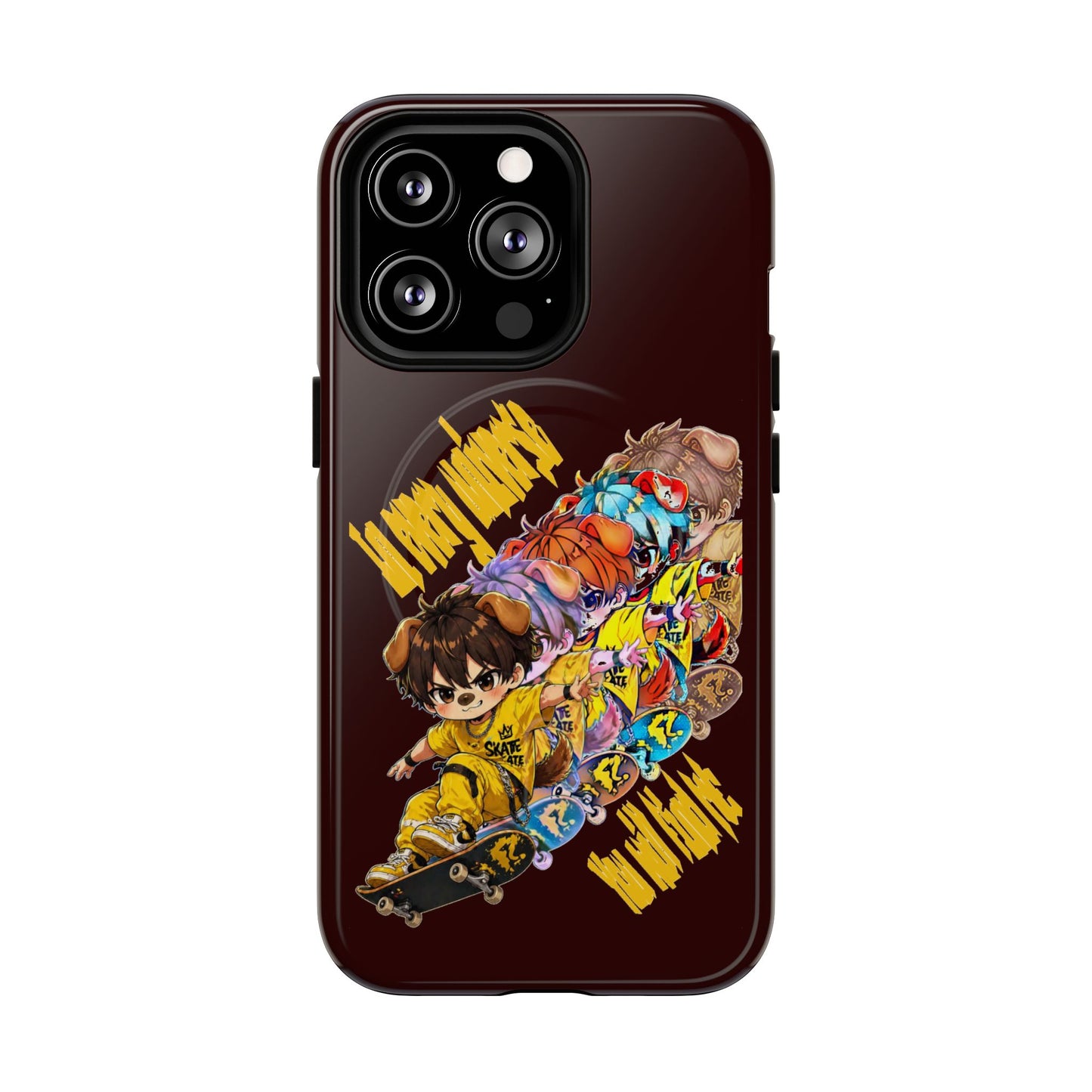 Skateboard Characters Magnetic Phone Case — Tough Magnetic iPhone Cover with Colorful Skate Art