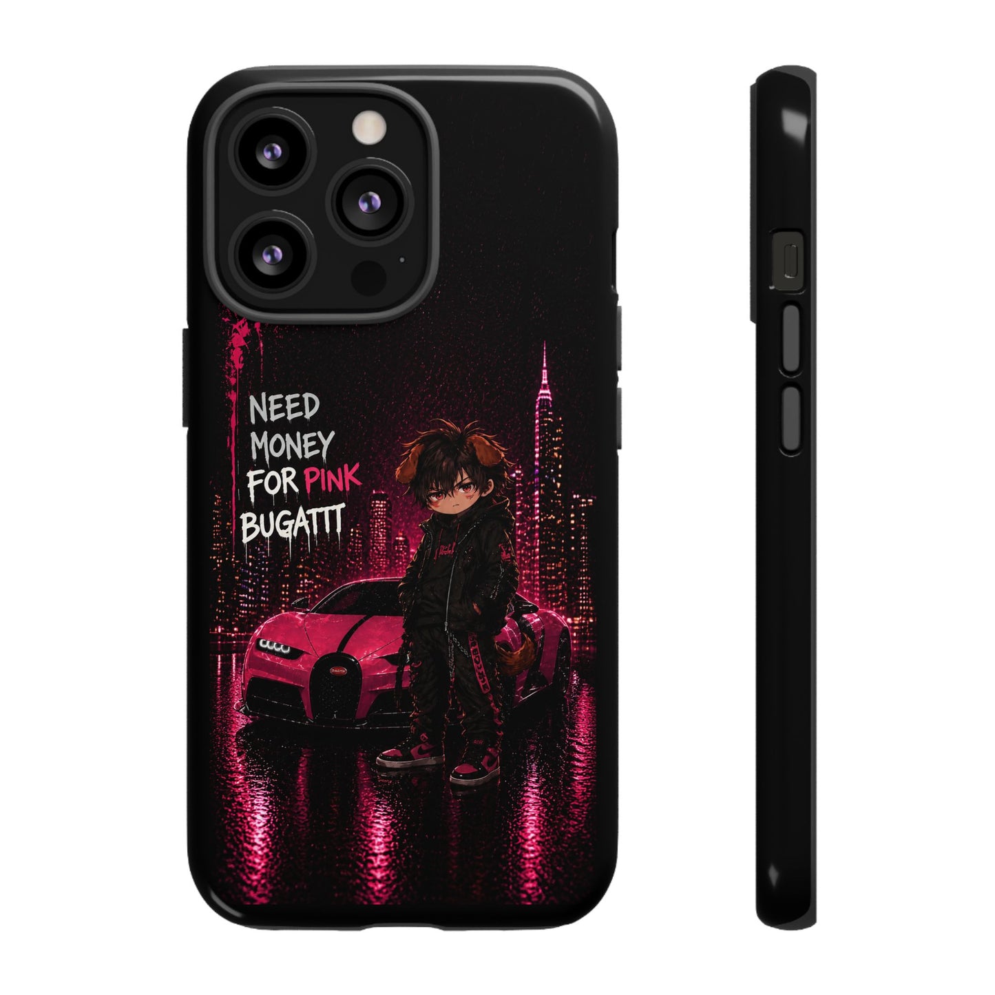 Cyberpunk Anime Phone Case – Neon Japanese Streetwear iPhone Cover