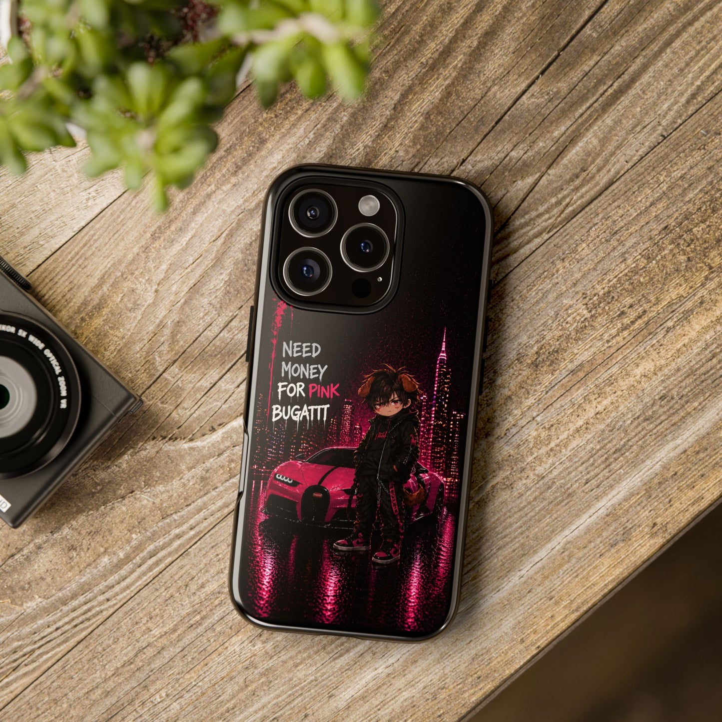 Cyberpunk Anime Phone Case – Neon Japanese Streetwear iPhone Cover