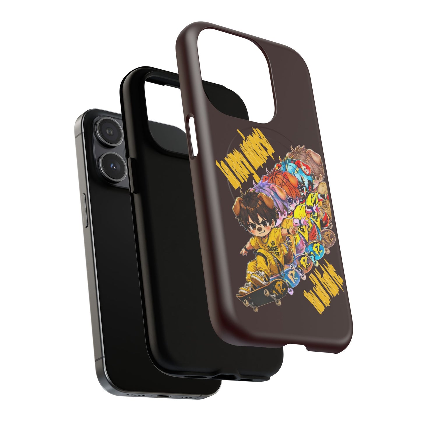 Skateboard Characters Magnetic Phone Case — Tough Magnetic iPhone Cover with Colorful Skate Art