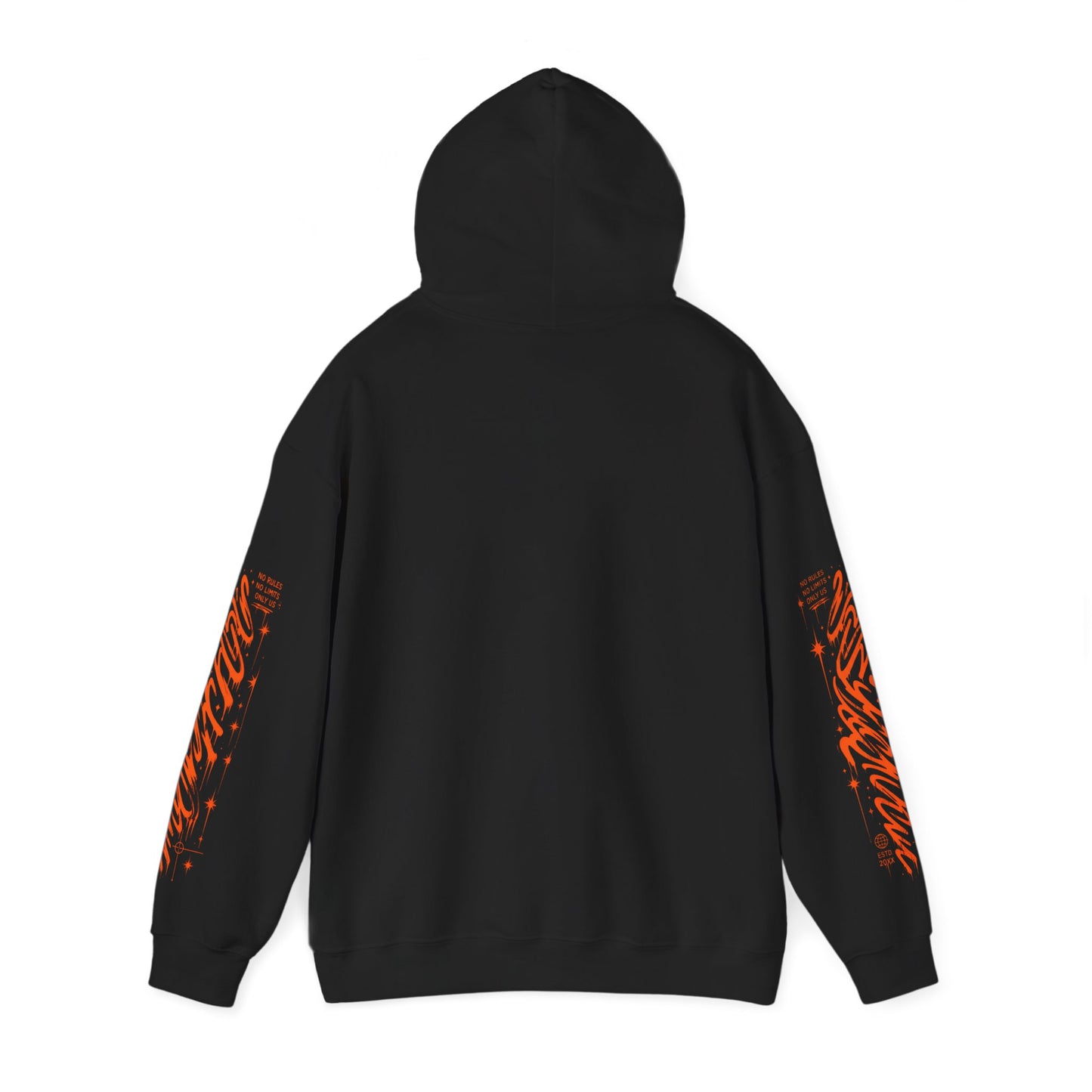 Graffiti Tag Hoodie — Orange Street Art Zipless Pullover