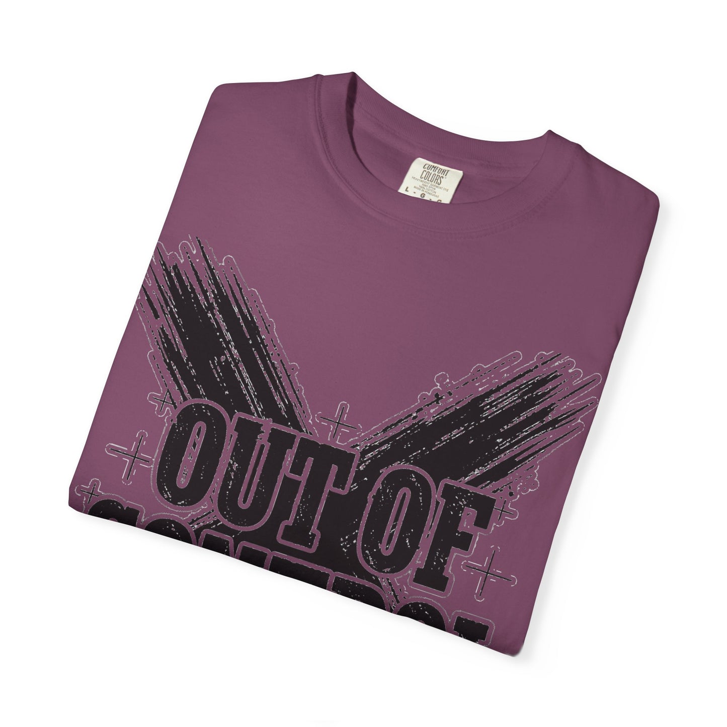 Out of Control Graphic T-Shirt — Bold Distressed Text Tee