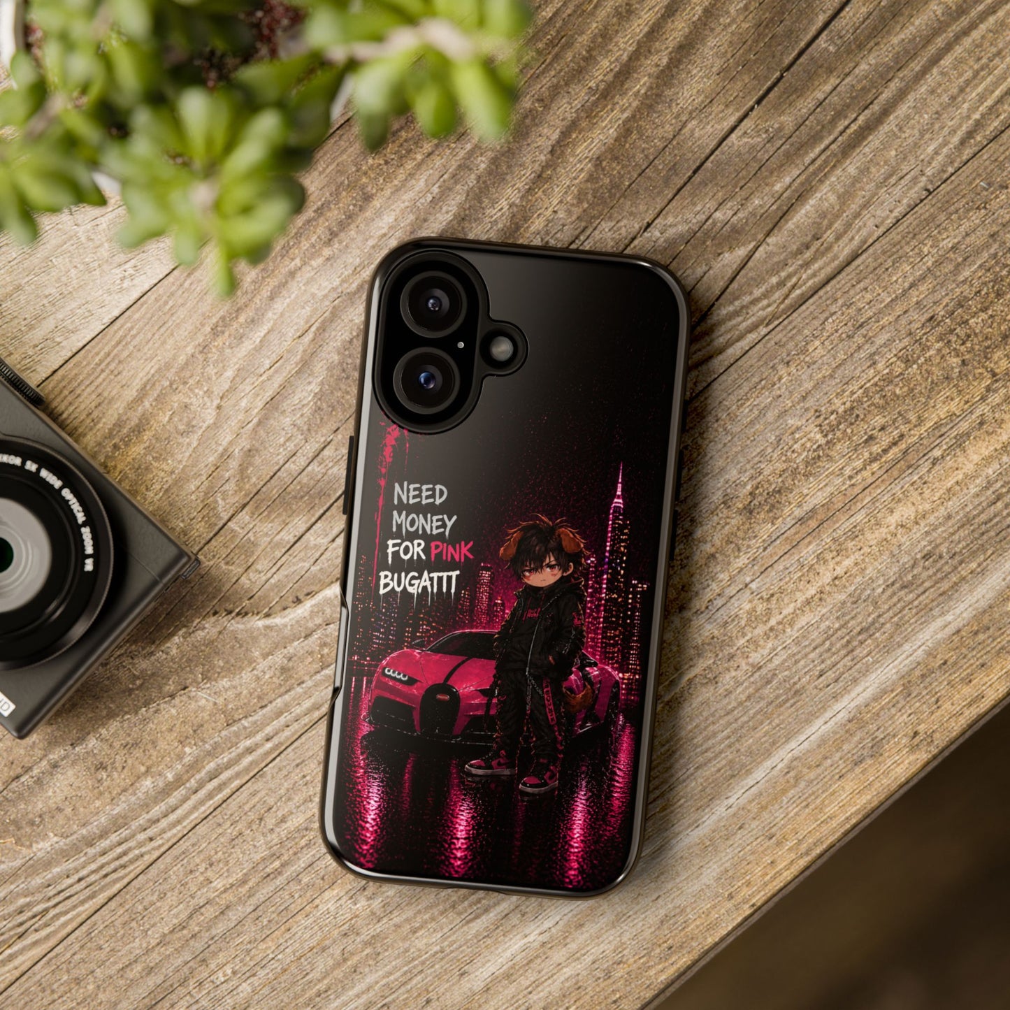 Cyberpunk Anime Phone Case – Neon Japanese Streetwear iPhone Cover
