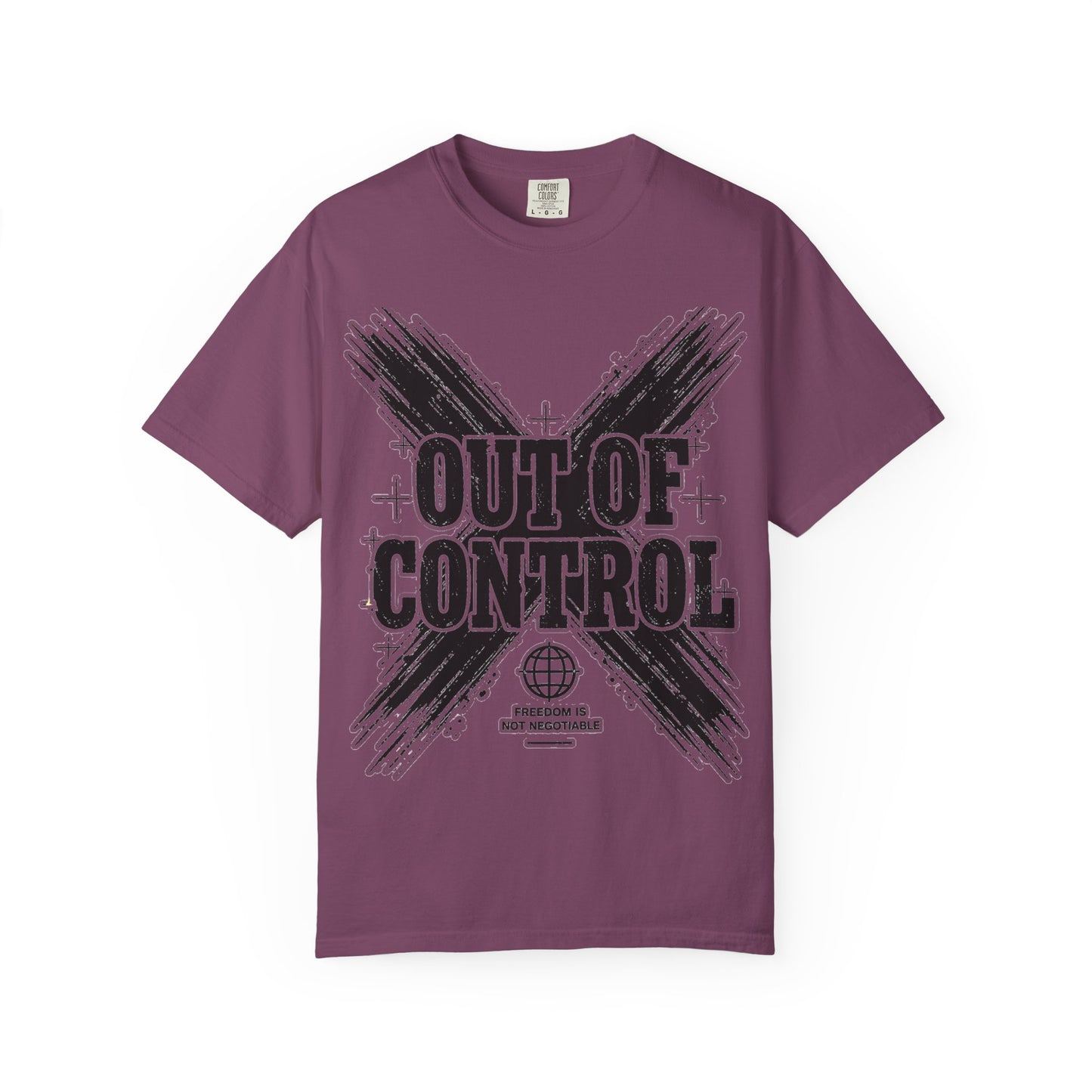 Out of Control Graphic T-Shirt — Bold Distressed Text Tee