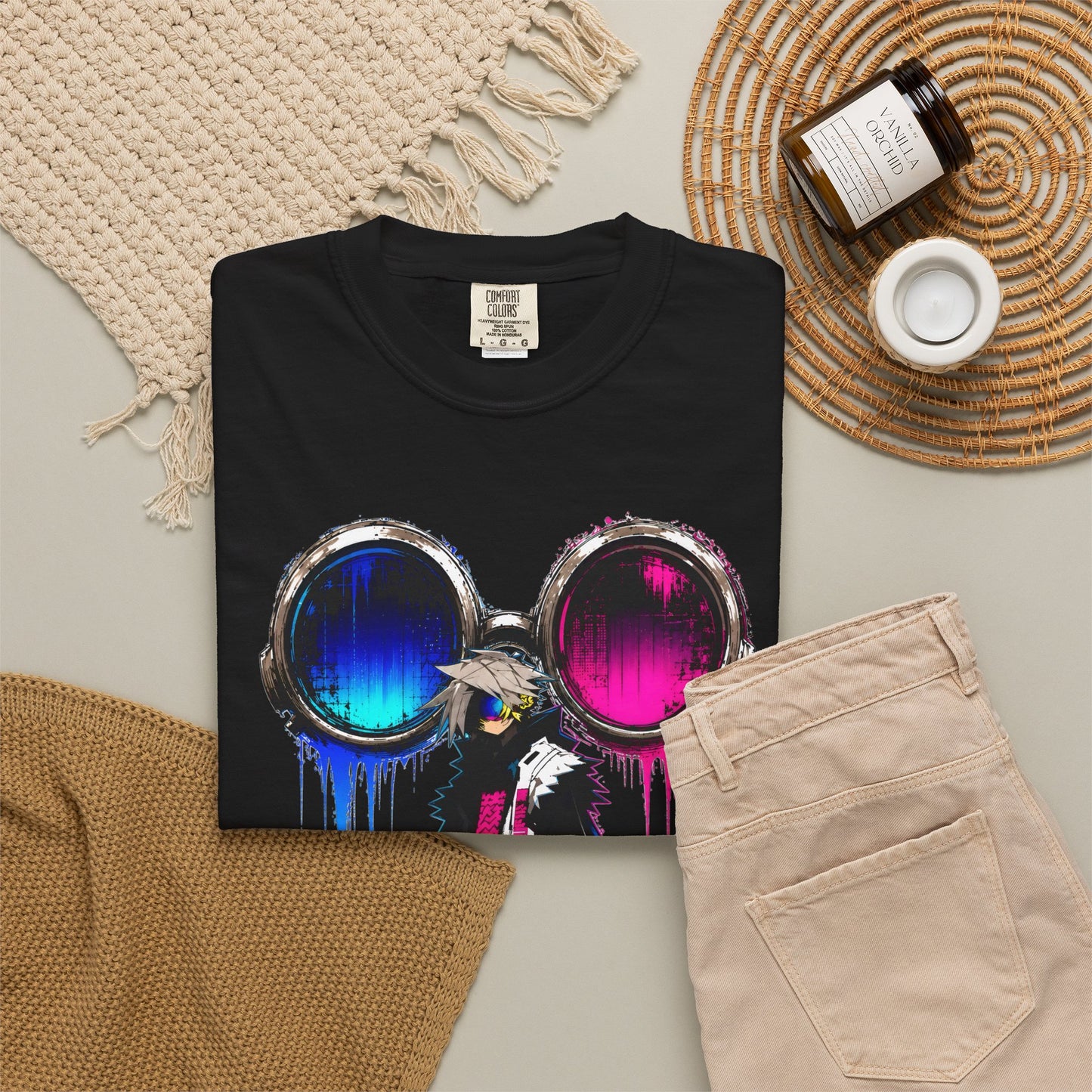 Neon Vision Cyberpunk T-Shirt – Futuristic Streetwear Anime Graphic Tee
